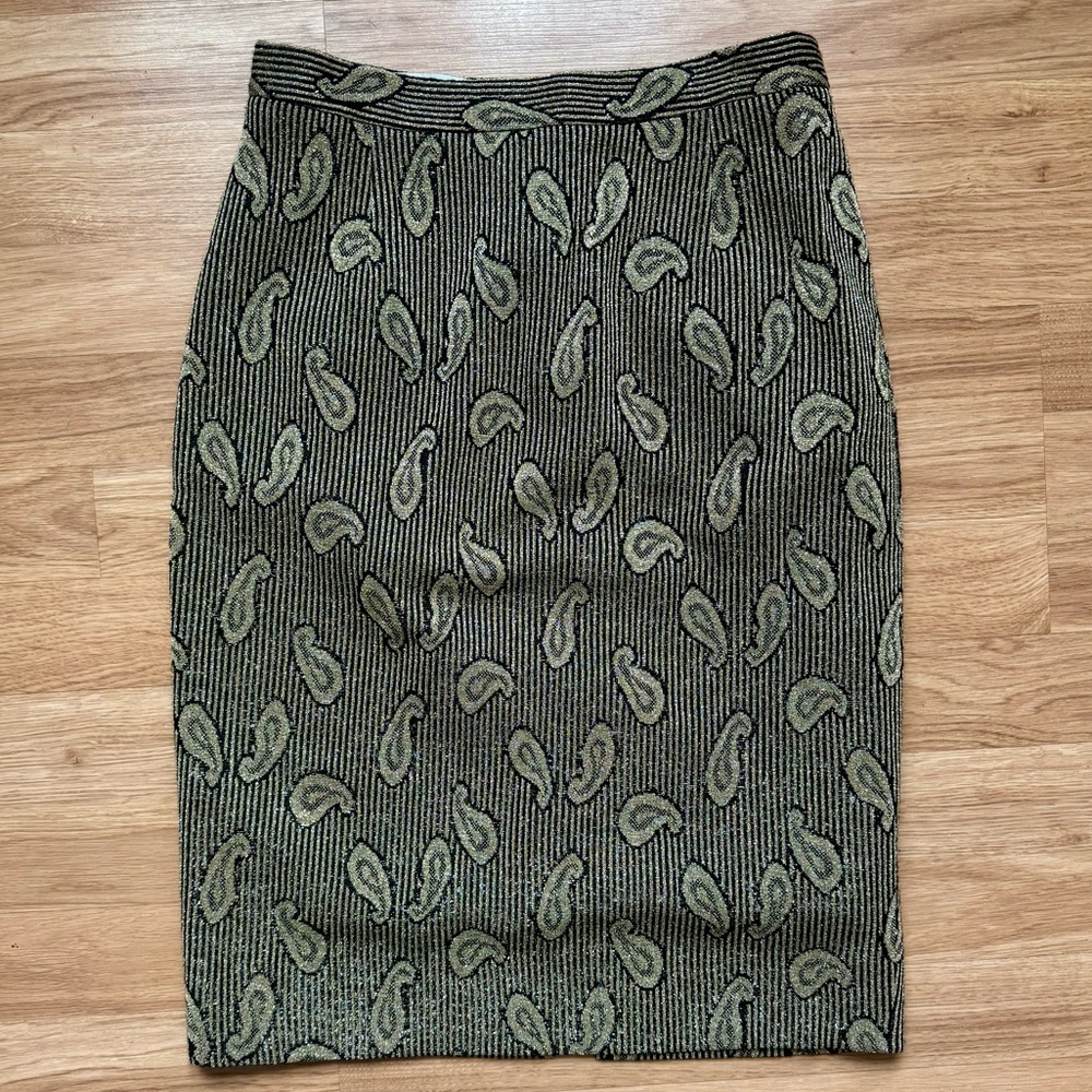 Vintage black and gold skirt